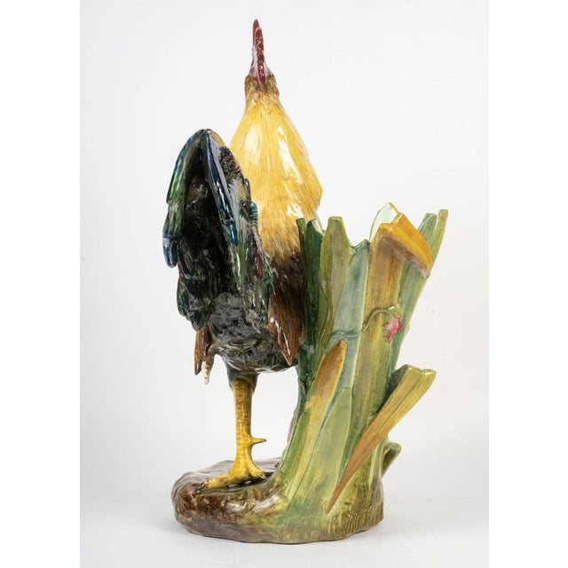 Ceramic Rooster Sculpture from Delphin Massier, 1900s For Sale - Image 6 of 8