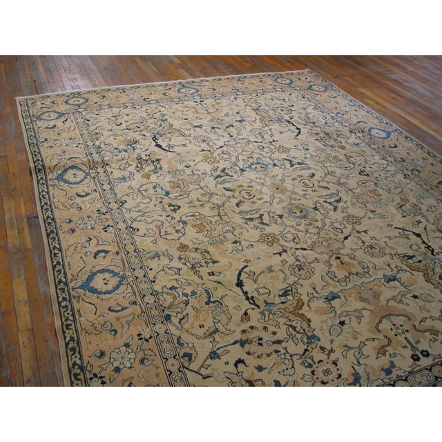Traditional Wonderful Ivory Background Color With Allover Pattern Antique Persian Tabriz Rug For Sale - Image 3 of 9