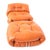 Afra & Tobia Scarpa 'Soriana' lounge chair with ottoman, made by Cassina in the 1970s reupholstered with cognac aniline...