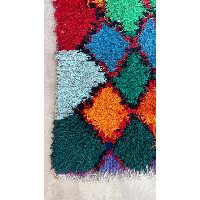Mid-Century Modern 1980s Moroccan Colorful Vintage Azilal Rug - 2'7" X 5'11" Ft For Sale - Image 3 of 8