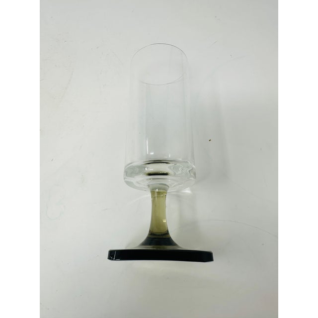 Rosenthal Berlin Linear Smoke Crystal Stemware - Set of 3 - Design by George Butler Jensen For Sale - Image 9 of 11