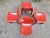 Plastic Vintage Selene Chairs in Red Plastic by Vico Magistretti for Artemide, 1980s, Set of 4 For Sale - Image 7 of 11