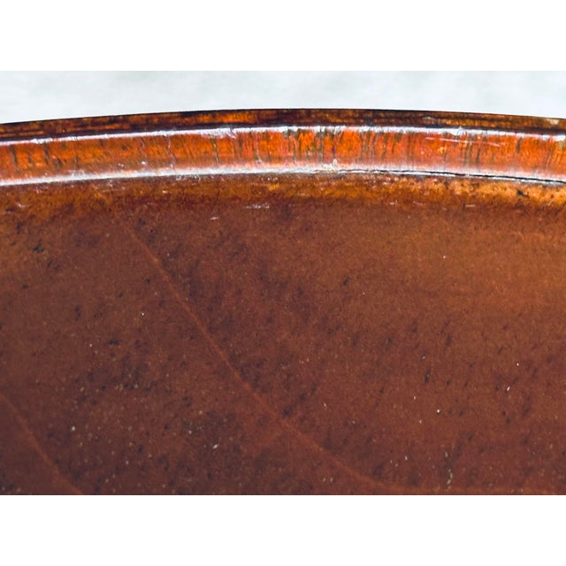 Brown Vintage Council Craftsmen Furniture Drinks Table With Inlaid Fan Motif For Sale - Image 8 of 10