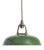 Green Enamel Pendant Light from Coolicon, 1940s For Sale