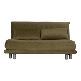 Multy Fabric Three-Seater Green Sofa with Manual Sleeping Function from Ligne Roset For Sale