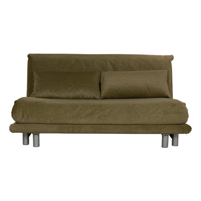 Multy Fabric Three-Seater Green Sofa with Manual Sleeping Function from Ligne Roset For Sale