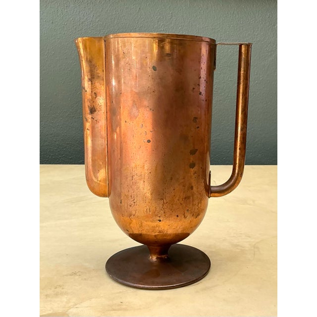Vintage Deco Copper Pitcher For Sale - Image 12 of 12