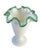 Nora Fenton Vintage Fenton Emerald Green Crest Rim Crimped Ruffled Lip Vase For Sale - Image 4 of 7
