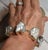 White Freshwater Baroque or Keshi Pearl Sterling Silver Link Bracelet For Sale - Image 15 of 18
