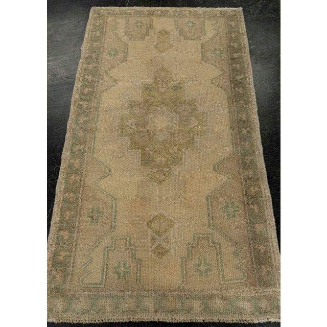 Turkish Mini Rug Oriental Hand Knotted Vintage Rug 1'8" x 3'1" #21083 Explore a curated collection of hallway runners,...