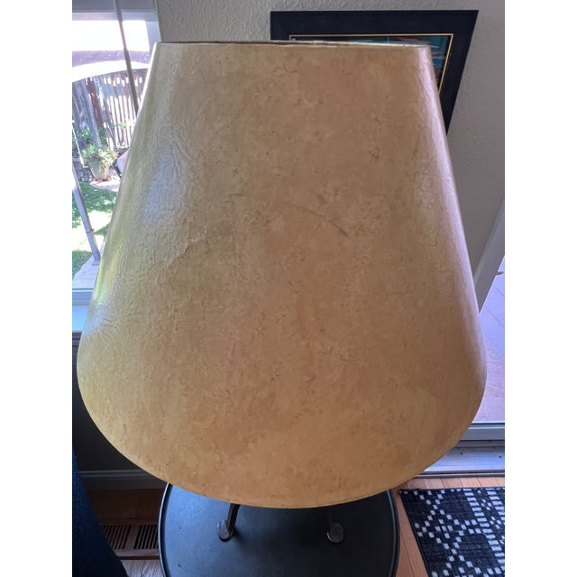1990s Laura Lee Wrought Iron 3 Leg Table Lamp - Missing Candle at Socket Base For Sale - Image 9 of 10