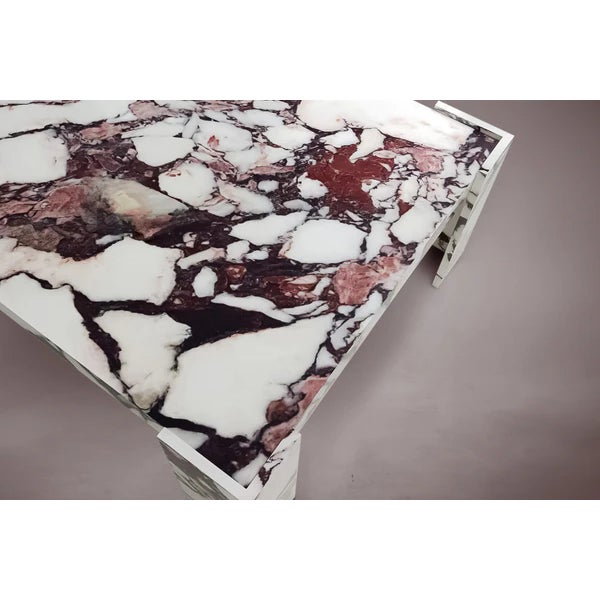 Enigma Calacatta Viola Marble Coffee Table 47" For Sale - Image 4 of 4