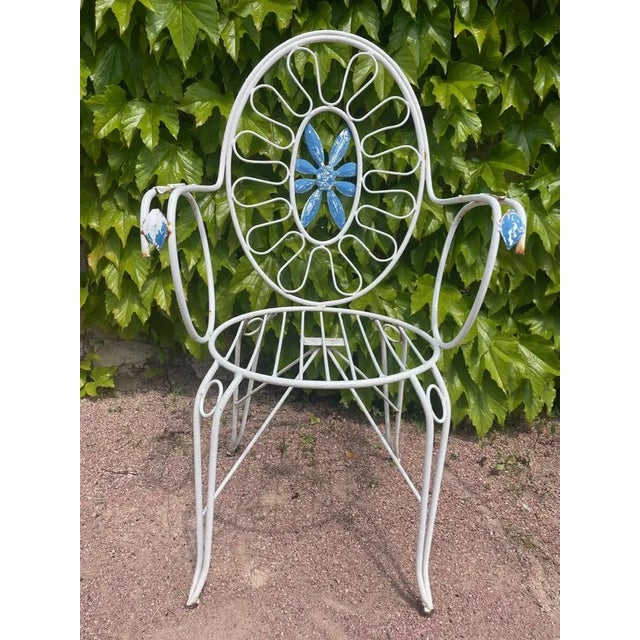 Provencal Armchairs in Wrought Iron, 1960s, Set of 4 For Sale - Image 3 of 9