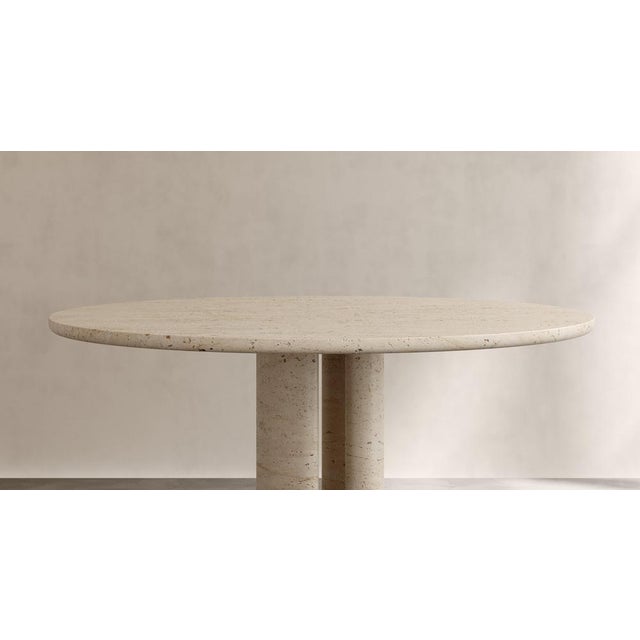 Not Yet Made - Made To Order Roman Dining Table III in Roman Travertine by Paloma Editions For Sale - Image 5 of 7