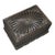 Vintage Rustic Carved Compartment Box For Sale