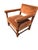 1980s Brown Velvet Armchair With Nailhead Trim Wooden Frame Accent Chair For Sale - Image 4 of 5