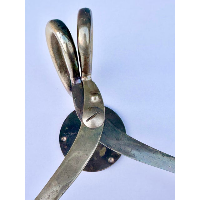 Mid 20th Century Antique Brass Ice Block Wall Mount Holder – Industrial Cold Storage Hardware For Sale - Image 5 of 11