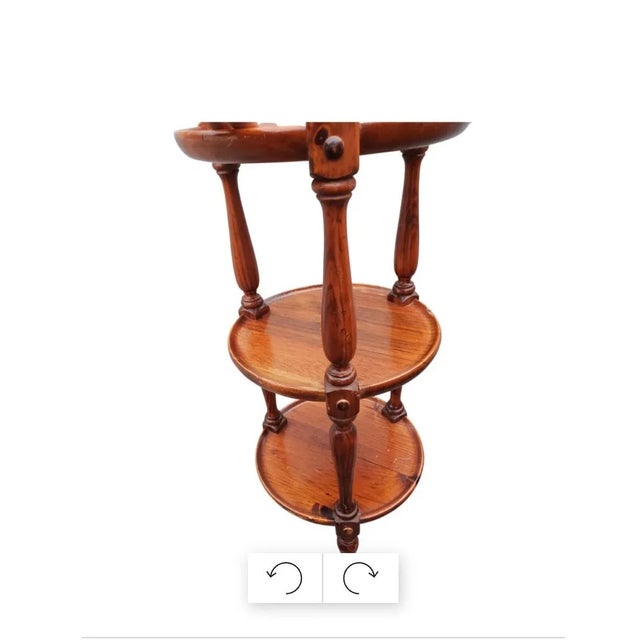 Ethan Allen Ethan Allen Old Tavern Collection Pine 3 Tier Stand Etagere Table, Circa 1970s For Sale - Image 4 of 10