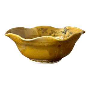 Vintage Ceramic Wavy Rim Bowl