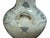 Vintage Fade Gray White Pale Blue Floral Graphic Ceramic Vase For Sale - Image 10 of 11