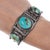 c1930's 6 3/8" Navao Stamped silver and turquoise bracelet 30mm wide. Nice old&lt;br&gt;bracelet from the second quarter...