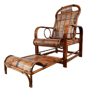 Mid-Century Rattan and Bamboo Garden Chair, 1950s