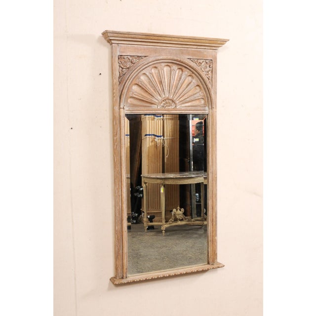 French Antique Fan-Carved Pier Mirror For Sale In Atlanta - Image 6 of 11