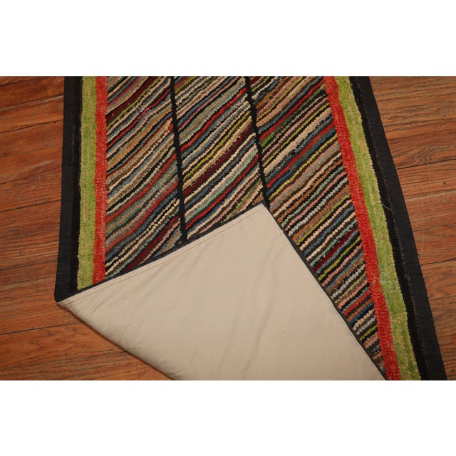 Antique American Hooked Rug - 2' x 5'1" For Sale In New York - Image 6 of 8
