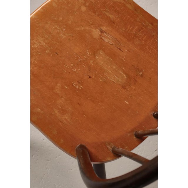 Funkis No. 4157 Spindle Chair in Stained Beechwood by Fritz Hansen, Denmark, 1940s For Sale - Image 11 of 16