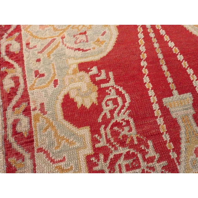 Rustic Galerie Shabab Collection Early 20th Century Turkish Oushak Throw Rug For Sale - Image 3 of 6