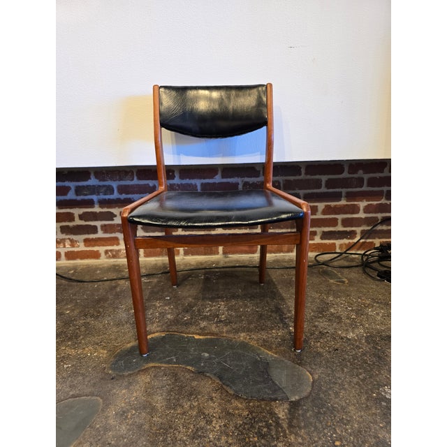 Exceptional quality in this structurally sound set of 8 Danish Teak dining chairs designed for Knud Andersen for JCA...