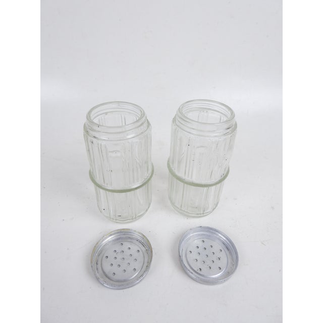 Vintage Hoosier Ribbed Glass Salt Pepper Shakers - a Pair | Chairish