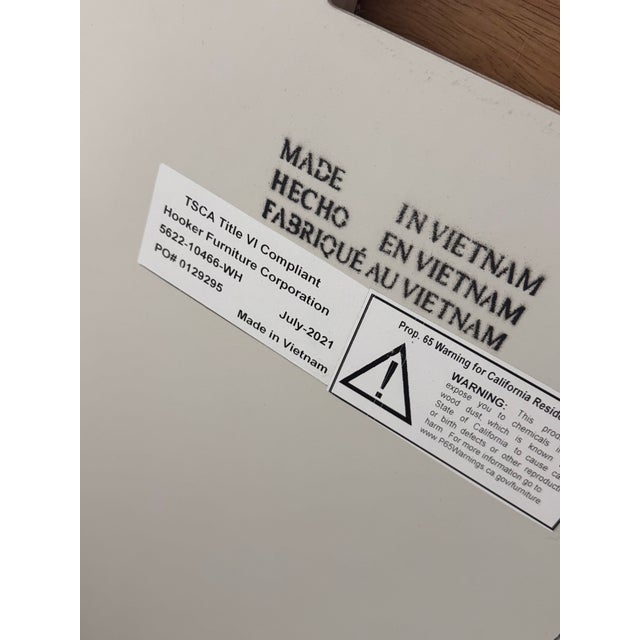 White Hooker Furniture Sophisticated Contemporary Lateral File Cabinet For Sale - Image 8 of 12