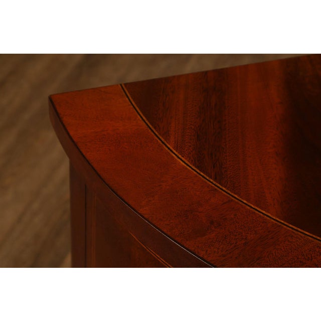 Brown Henkel Harris Georgian Style Mahogany Demilune Console For Sale - Image 8 of 18