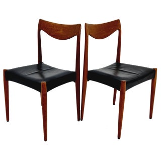 Vintage Norwegian Teak and Leather Chair by Rastad & Relling, 1960s For Sale