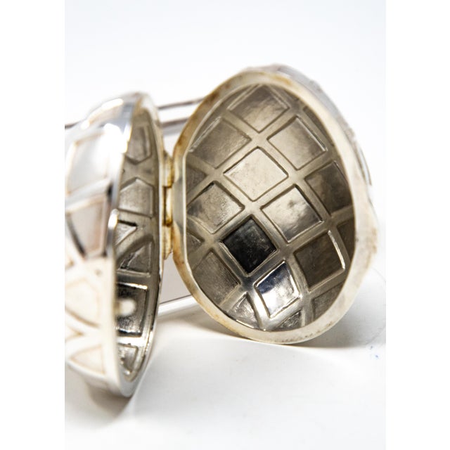 Silver Sterling Silver Decorative Egg Box For Sale - Image 8 of 11
