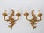 1950s Spanish Rococo Gilt Brass 2-Light Wall Sconces - A Symmetrical Pair For Sale - Image 4 of 9