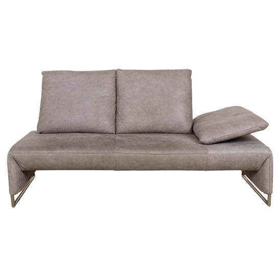 Ramon Leather Two-Seater Gray Sofa from Koinor For Sale
