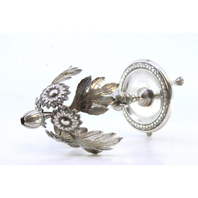 Silver Toothpick Holder with Flower and Acanthus Leaf Applications For Sale - Image 5 of 10
