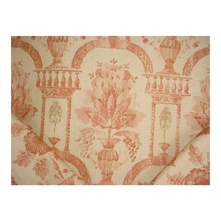 Lee Jofa Rye Damask Fox Italian Villa Print Upholstery Fabric - 7 Yards For Sale