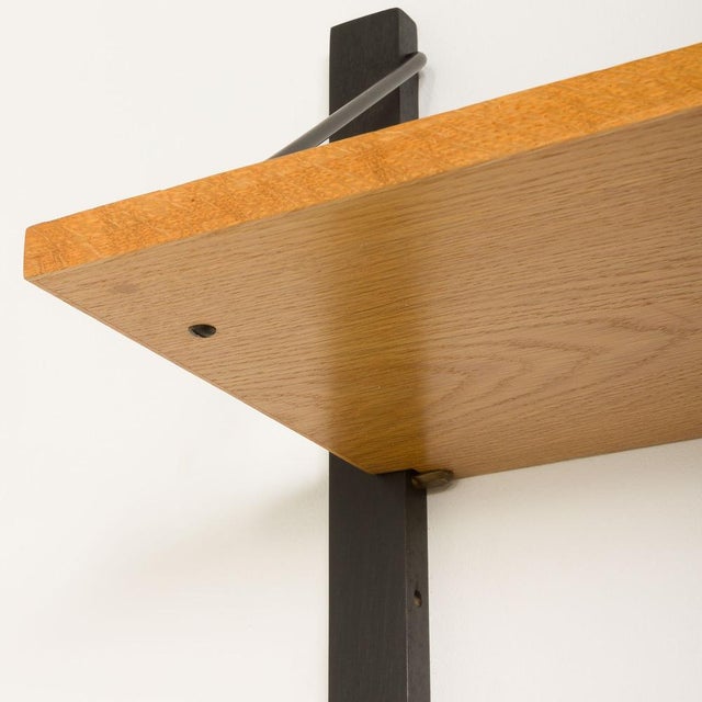 Wood Scandinavian Modular Oak Shelving System, 1960s For Sale - Image 7 of 11