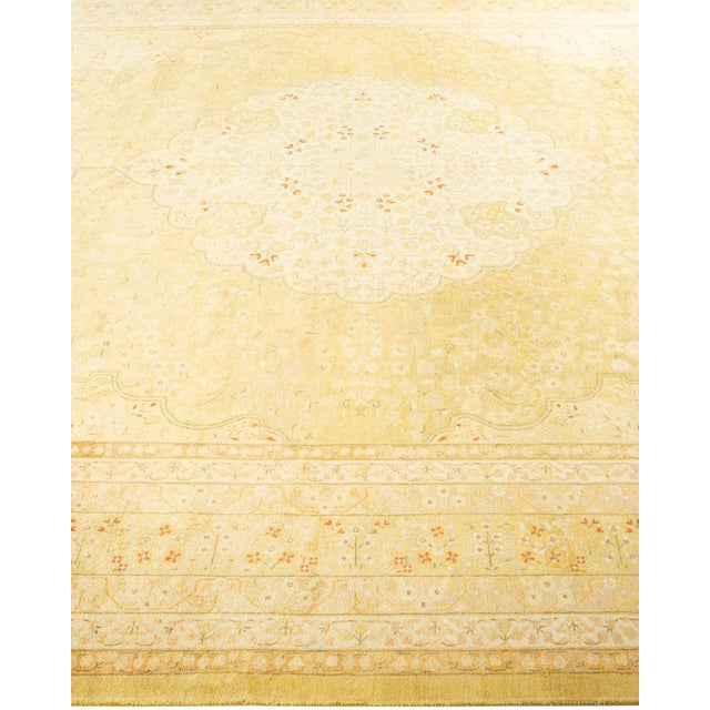 Solo Rugs Mogul, One-of-a-Kind Hand-Knotted Area Rug - Green, 8' 2" x 10' 3" For Sale - Image 4 of 8