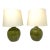 Vintage Tanner Kenzie Avocado Green Ceramic Gourd Lamps - Pair For Sale