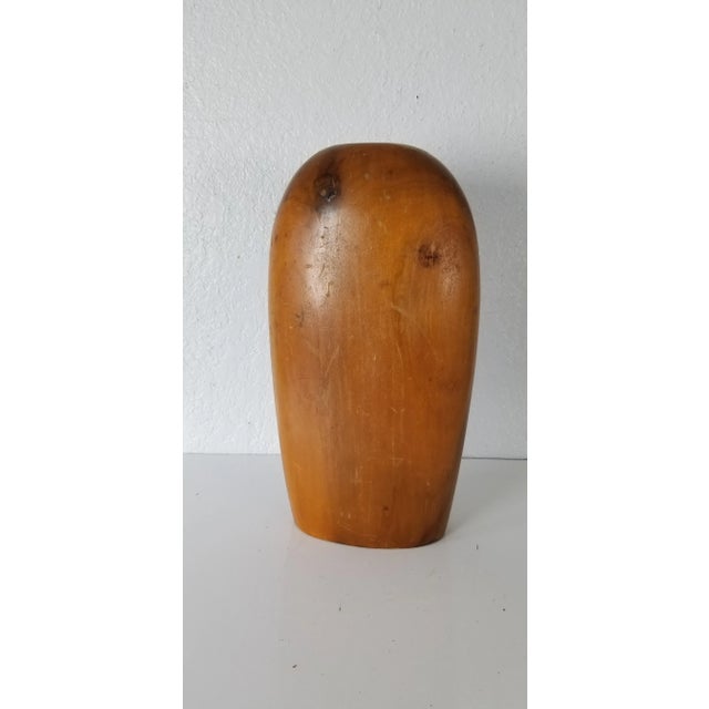 1970s Paul La Montagne Art Turned Wood Vase For Sale - Image 5 of 11