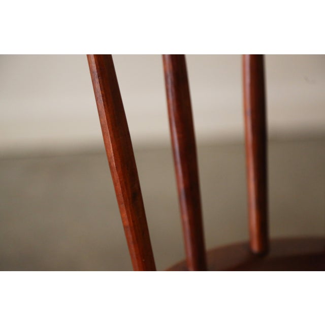 Wood 1960s Set of 6 George Nakashima Studio Style Straight Back Chairs Solid Cherry For Sale - Image 7 of 12