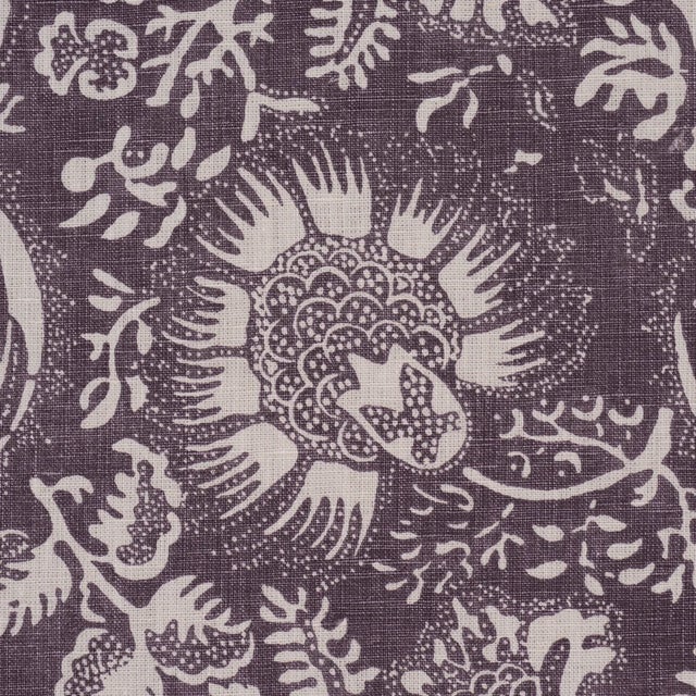 Contemporary SAMPLE - Schumacher Pomegranate Print Fabric In Aubergine For Sale - Image 3 of 5
