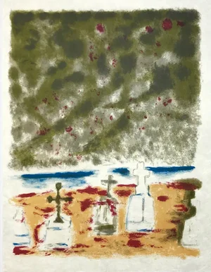 1962 Jules Cavailles Original Lithograph, Untitled 14