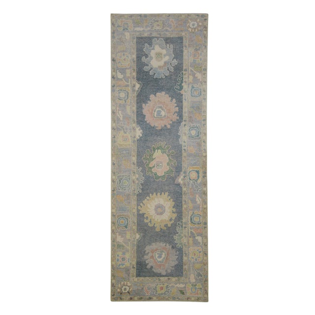 Turkish Oushak Rug 3'10" x 11'5" For Sale