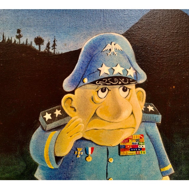 Michael Bedard -Melancholic 3-Star General Under the Stars-Oil Painting For Sale - Image 4 of 9