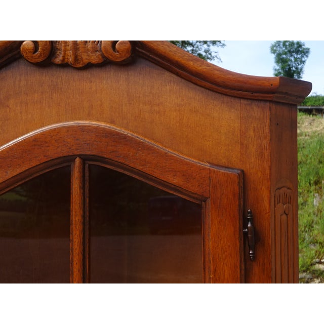 Vintage Glass Corner Display Cabinet, 1980s For Sale - Image 9 of 18